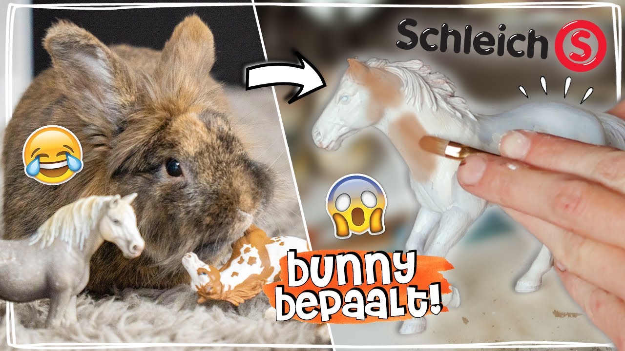 MIJN KONIJN BEPAALT MIJN NIEUWE SCHLEICH PAARD! 😱 Schleich Repaint | Daphne draaft door