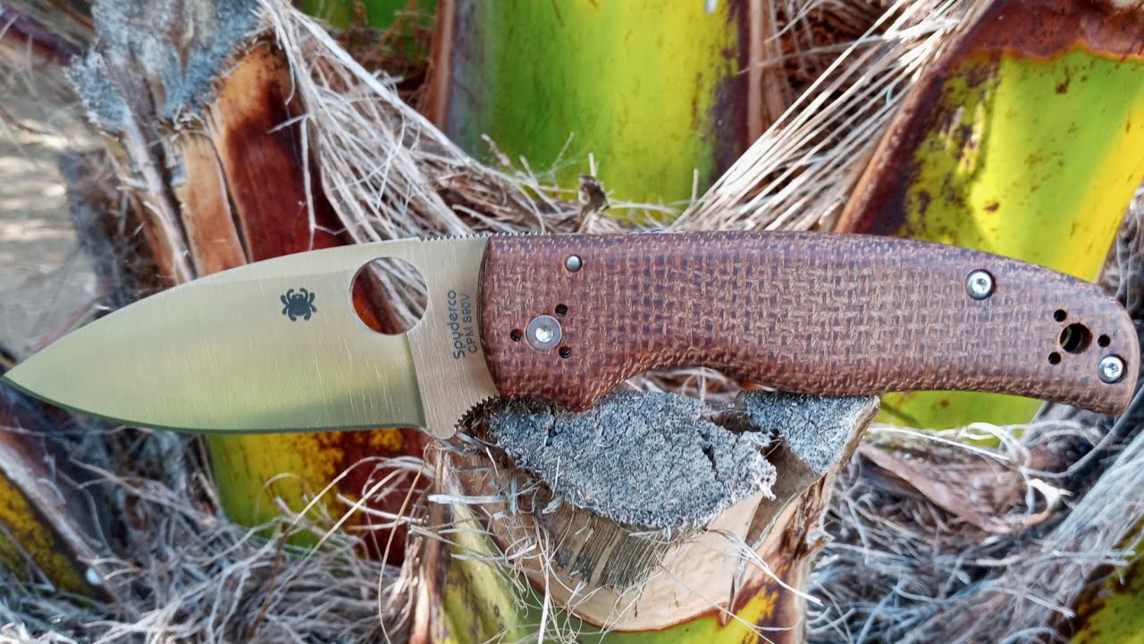 Spyderco Shaman Knife Center Burlap Micarta S90V Exclusive #tools #knife #knives #edc #spyderco