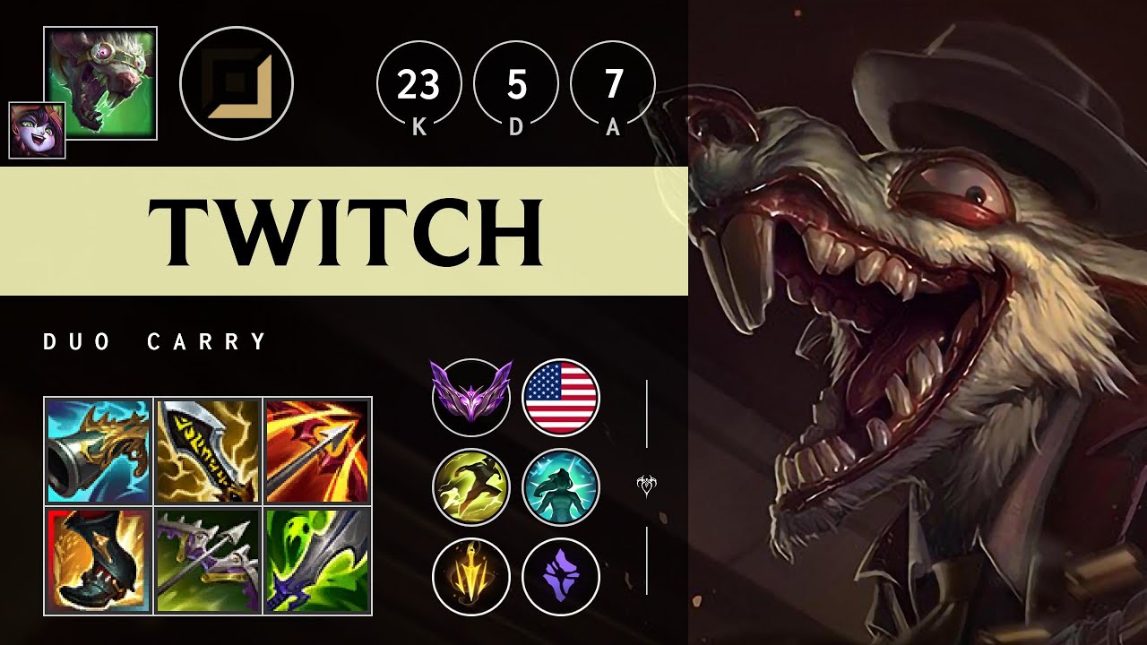 Twitch ADC vs Seraphine: Legendary - NA Master Patch 25.S1.2