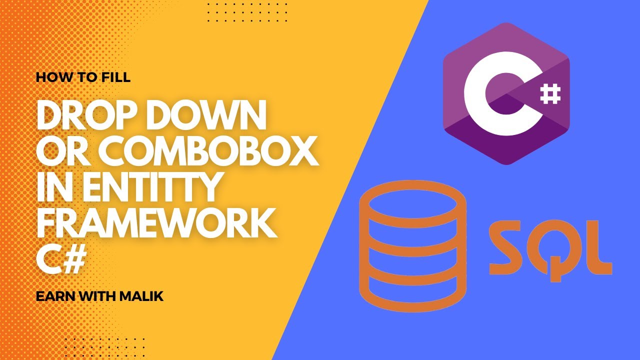 How to fill Combobox || Dropdown in Entity framewrok C#||SQL Database