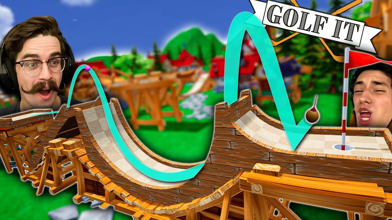 AMAZING SIMPLE mini golf map w/ @SamTaborGaming  (Golf it)
