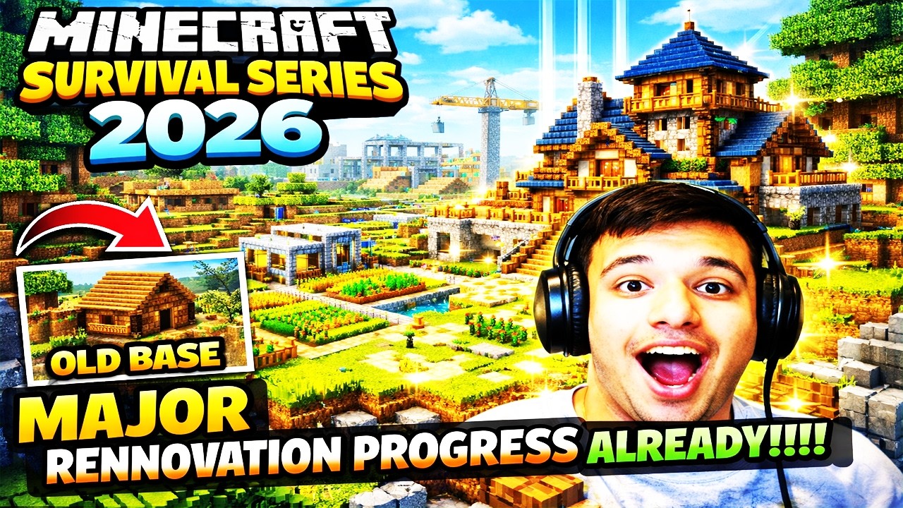 MAJOR RENNOVATION PROGRESS ALREADY!!!! *MINECRAFT SURVIVAL SERIES 2026*(EP4)