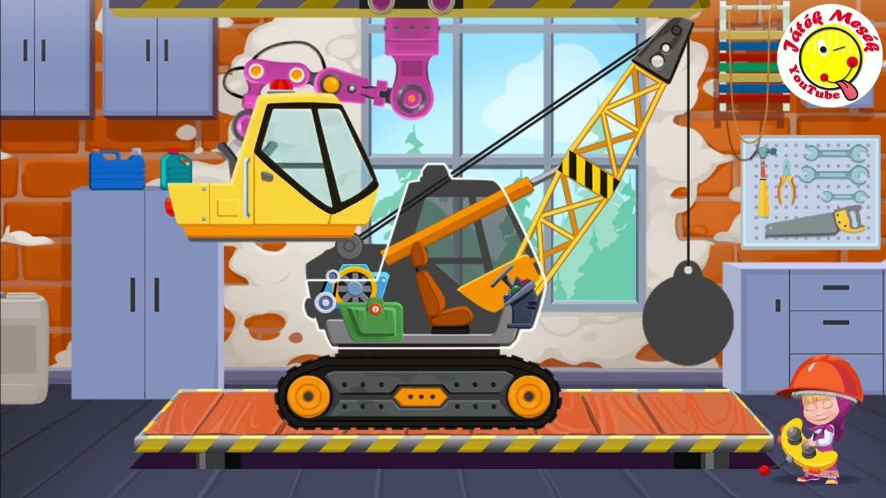 Mása és a Medve Házat építenek- Masha and the Bear build a house- Játékmesék