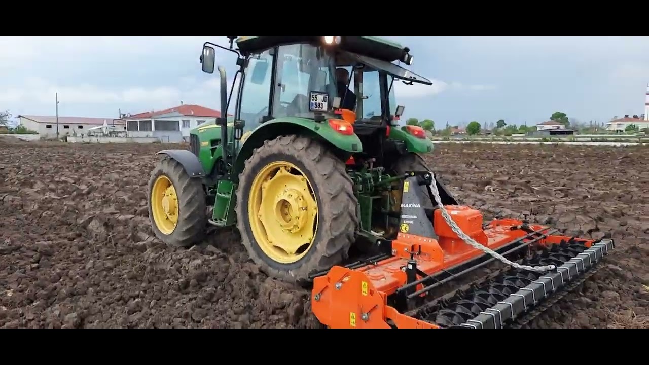 Yeni DİK ROTOVATÖRÜMÜZÜ DENİYORUZ SHAKTİMAN MARKA 3 METRE  JOHNDEERE 5083e@mediashaktimanagro
