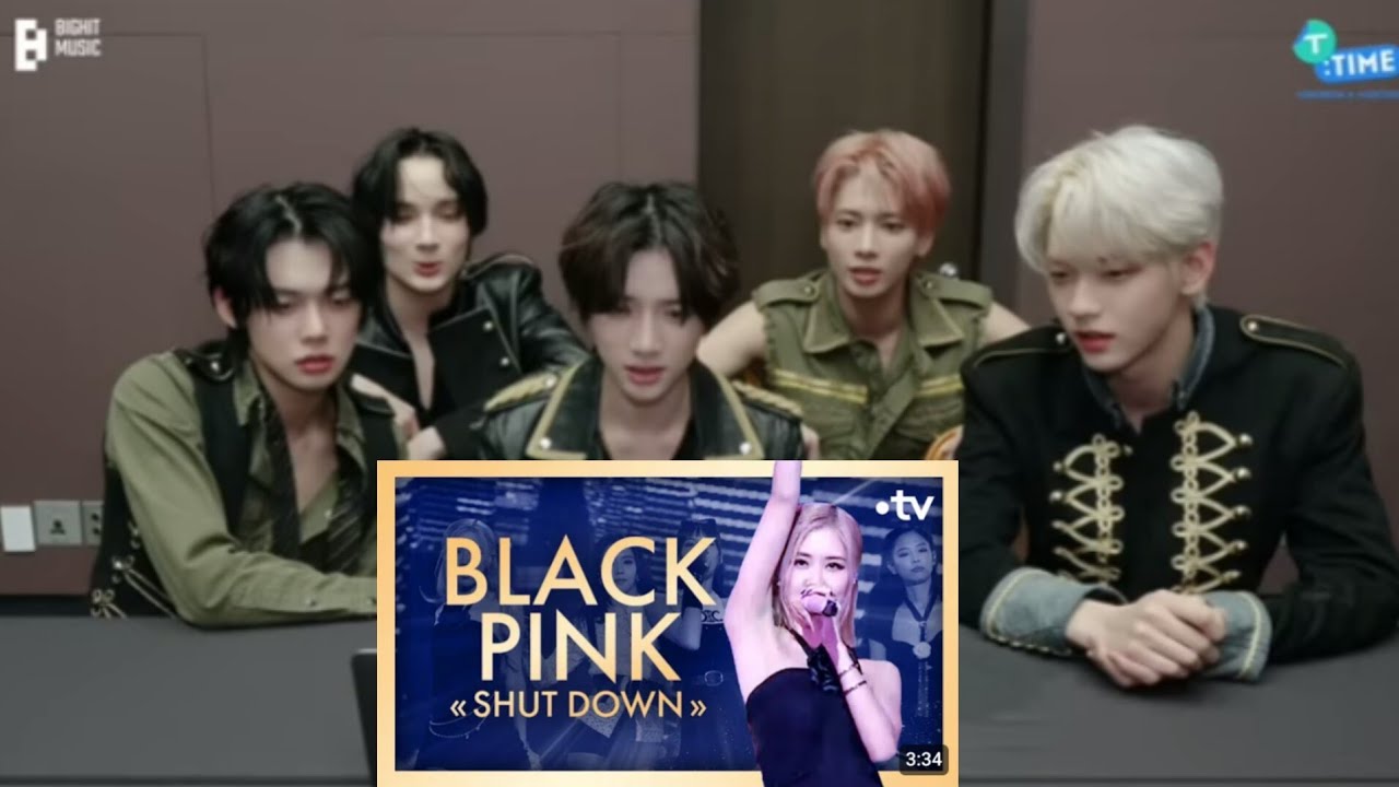 TXT Reaction to Blackpink 'Le gala des pieces jaunes' Shutdown Performance (Fanmade 💜)