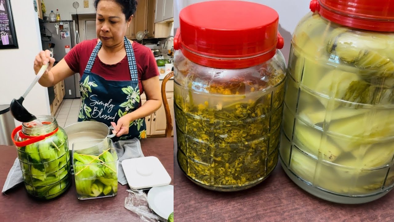 ធ្វើជ្រក់ស្ពៃញាំ(Make Pickles Green Mustard) #343