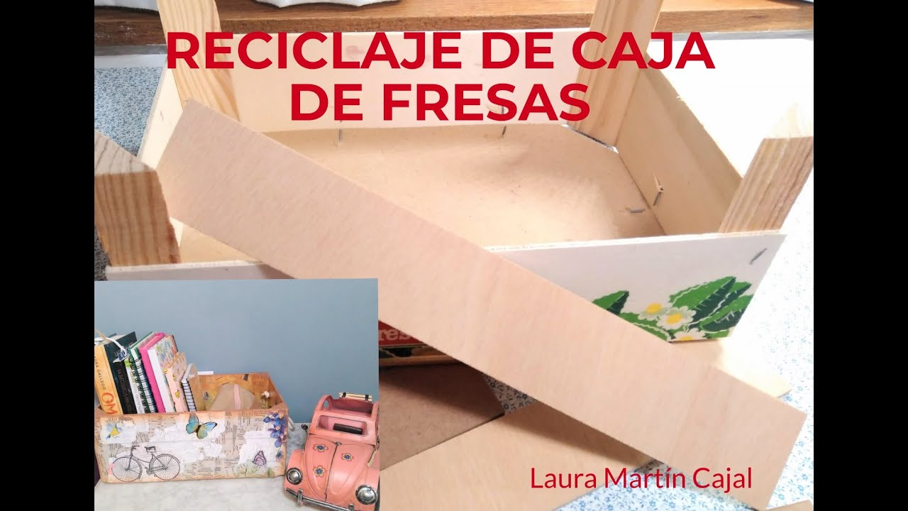 Reciclaje de una caja de fresas