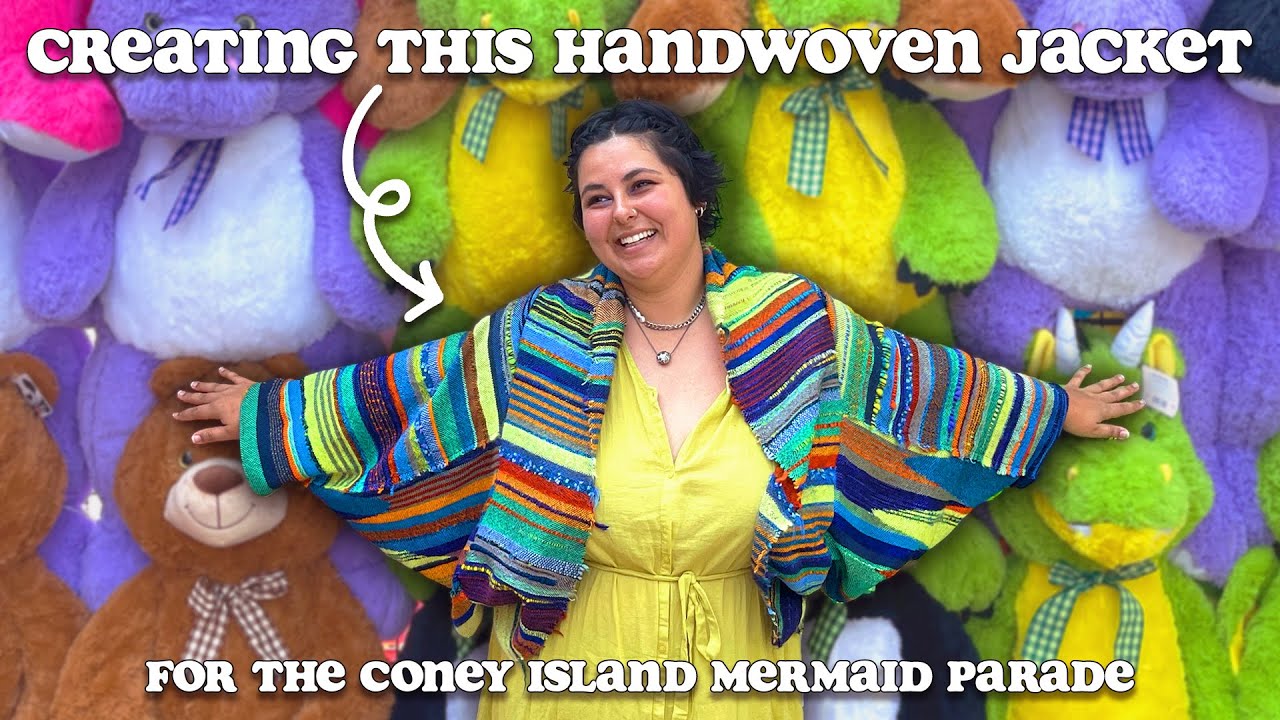 Making an Outfit for a Mermaid Parade 🐠 Weaving + Sewing with Handwoven Fabric (with a parade vlog!)