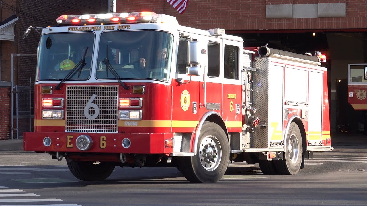 Philadelphia Fire Department Engine 6 Responding