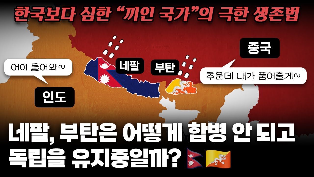 '네팔'과 '부탄'은 어떻게 인도, 중국 합병을 피했을까?｜한국보다 심한 '끼인 국가'의 생존분투기
