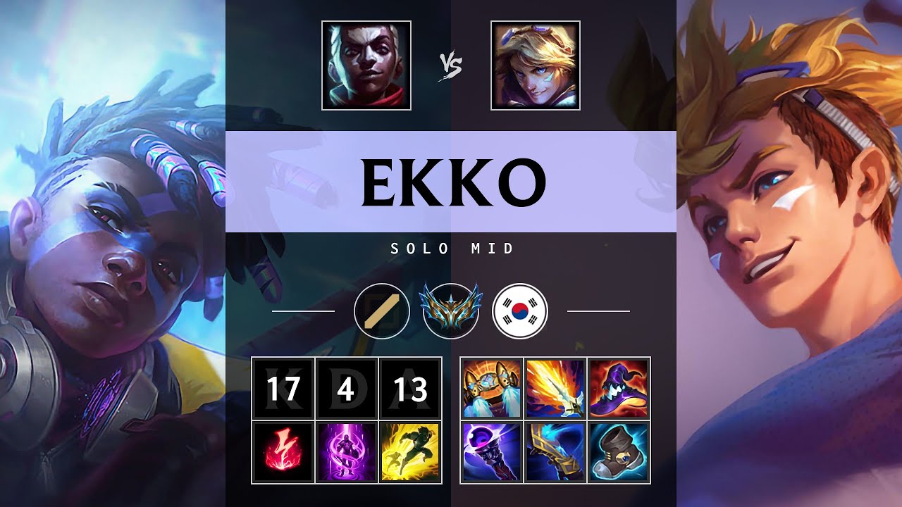 Ekko Mid vs Ezreal: Dominating - KR Challenger Patch 14.16
