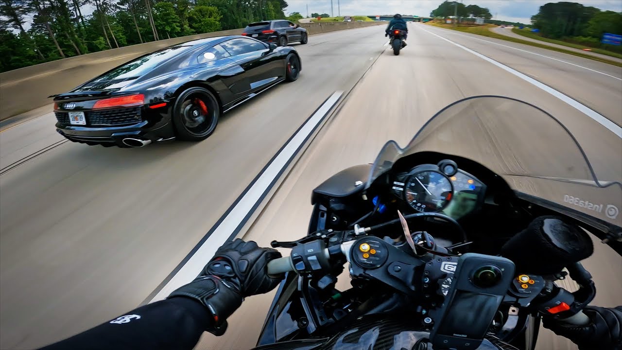 YAMAHA R6 ПРОТИВ AUDI R8!