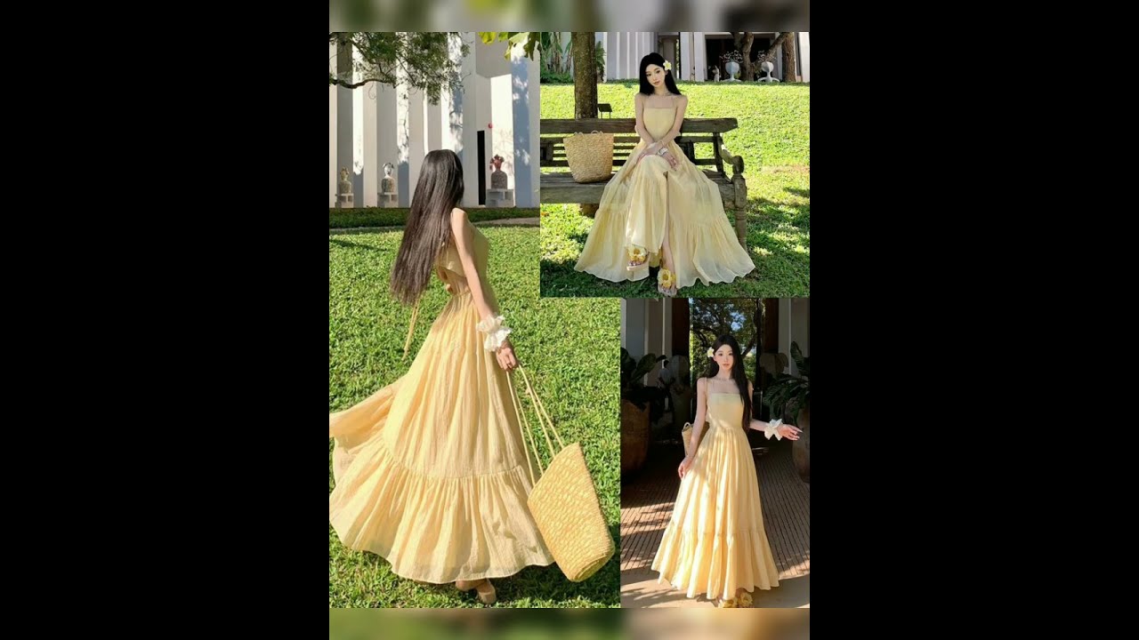 Korean long dress design and Eid dress ideas 😁 plz subscribe 