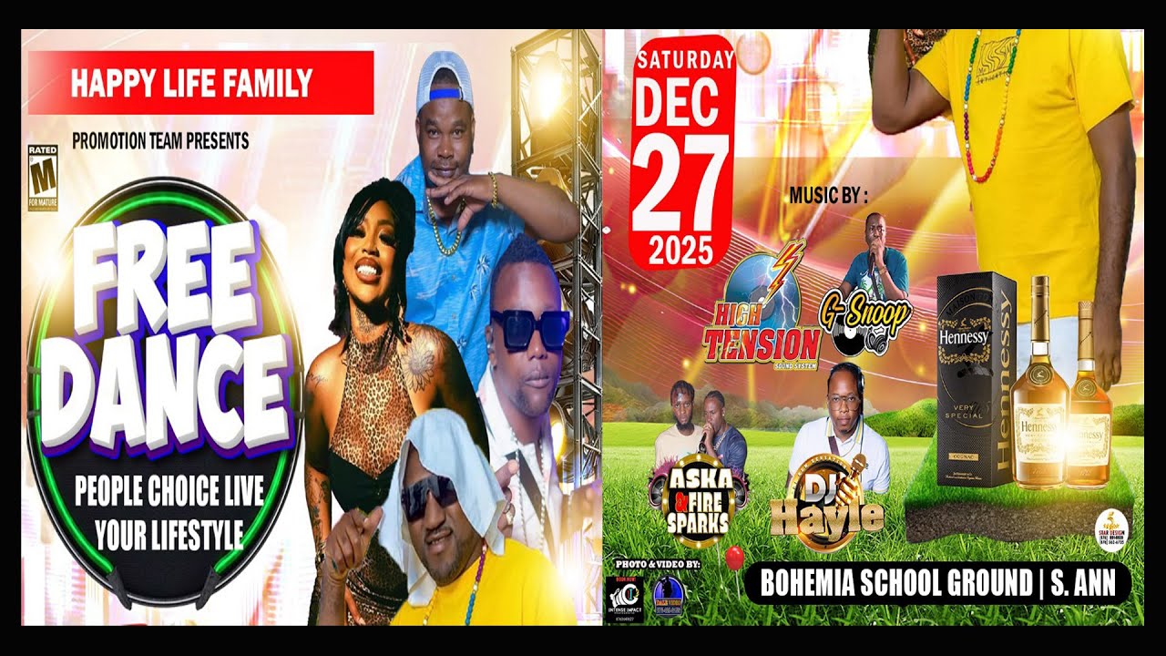 Free Dance 2025 (Live Your Lifestyle) @Bohemia School Ground St. Ann, Happy Life Family Promotion