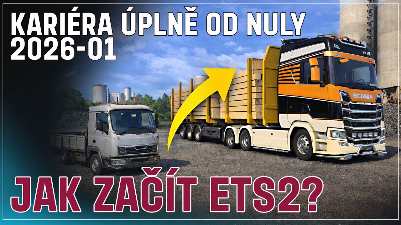 Jak zač&iacute;t hr&aacute;t ETS2 E01 | KARI&Eacute;RA | EURO TRUCK SIMULATOR 2 CZ | ETS2