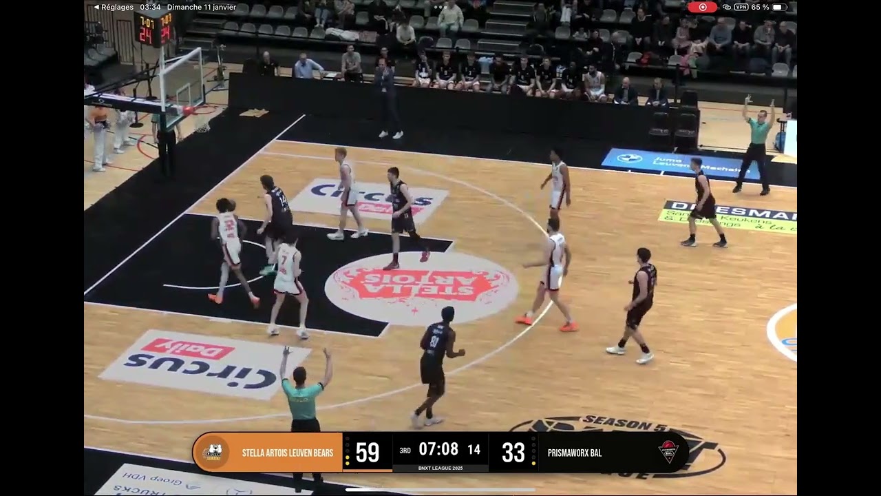 Game vs Leuven 12p 2a 1blk 14eff 