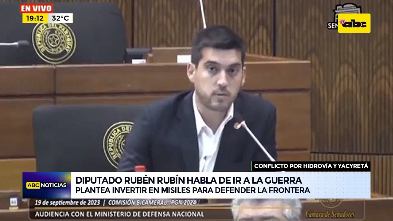 Conflicto por hidrov&iacute;a y Yacyret&aacute;: diputado Rub&eacute;n Rub&iacute;n habla ir de guerra