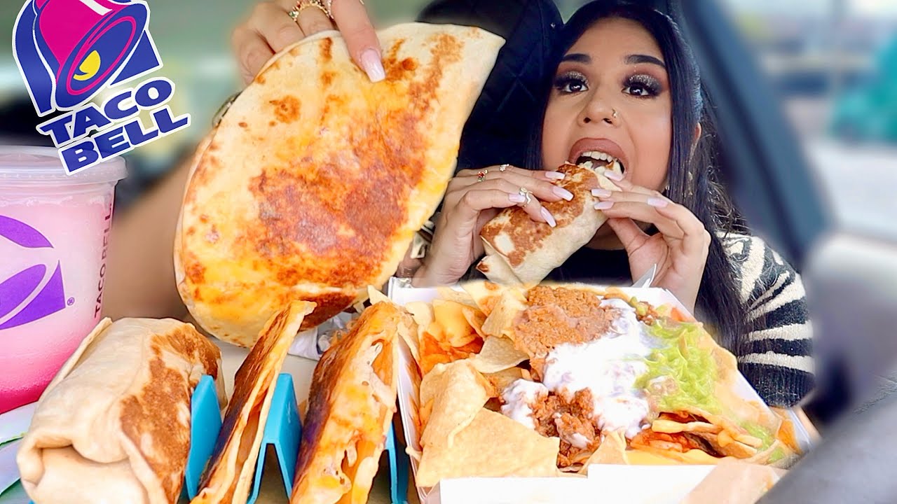 TACO BELL НОВОЕ МЕНЮ CANTINA MUKBANG!! хрустящие тако, буррито, кесадилья, начос с начинкой