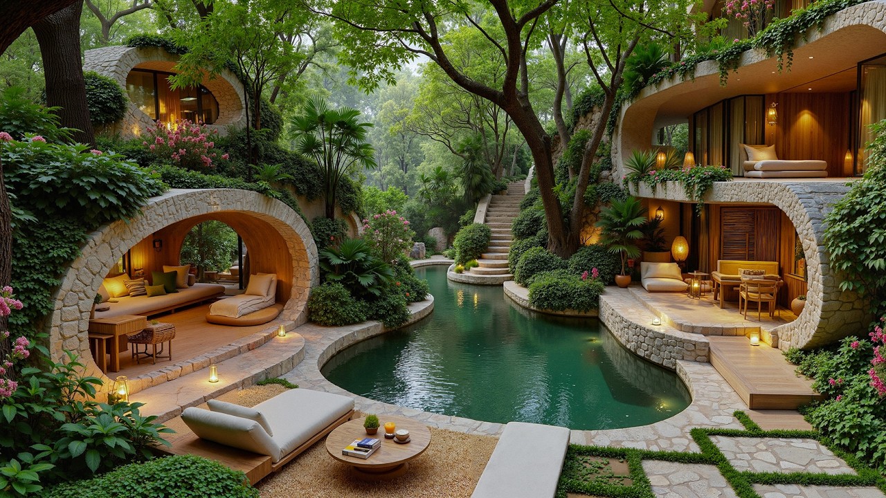 Hidden Forest Water Villa Jazz | Soft Piano & Nature Calm Escape for Relaxation