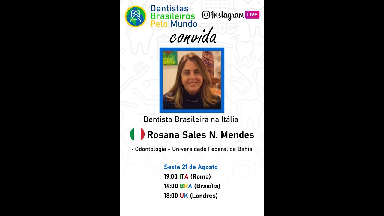 🟢#DENTISTA BRASILEIRA NA ITÁLIA: Dra. ℝ𝕠𝕤𝕒𝕟𝕒 𝕊𝕒𝕝𝕖𝕤 conta sua incrível história.