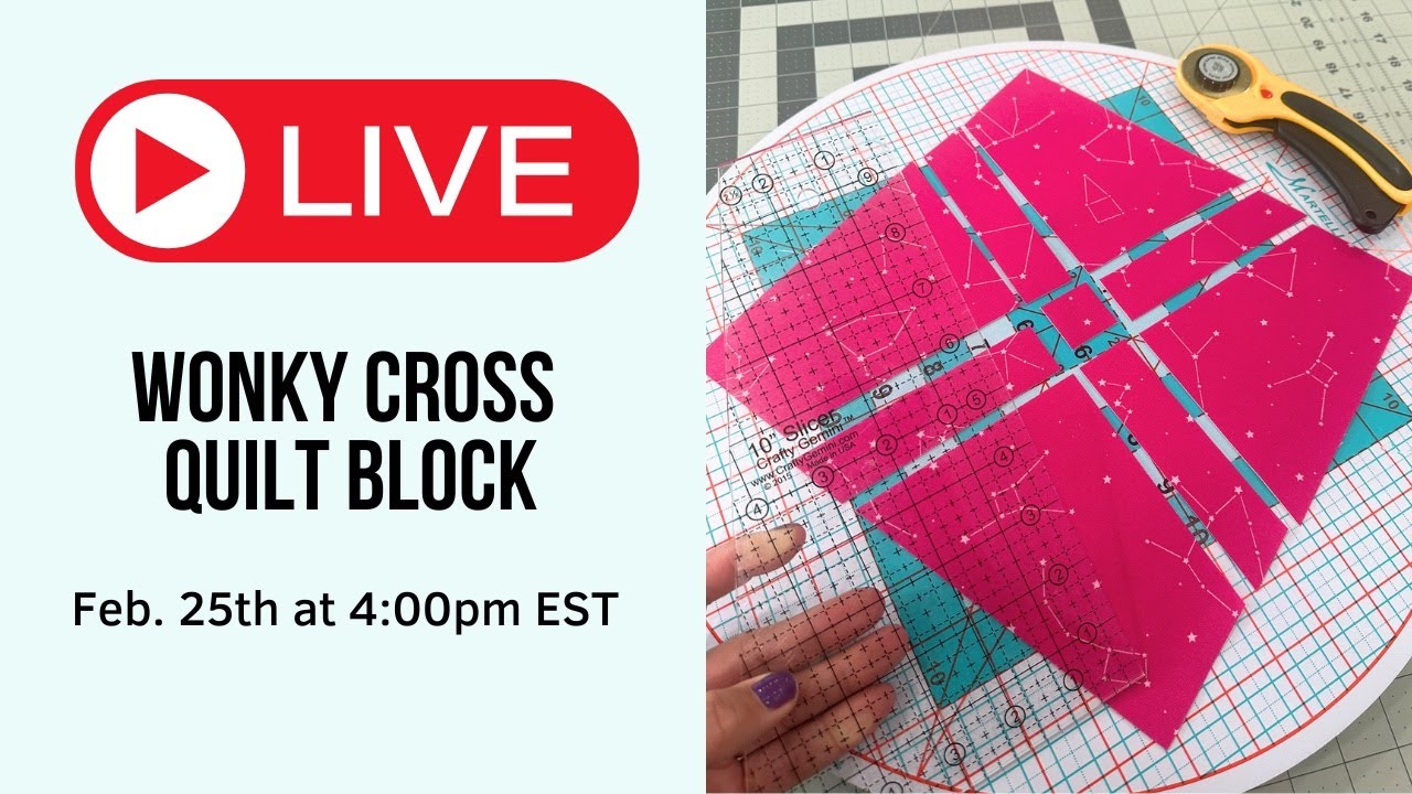 WIP WEDNESDAY #203: Wonky Cross Quilt Block with the 10 inch Slicer