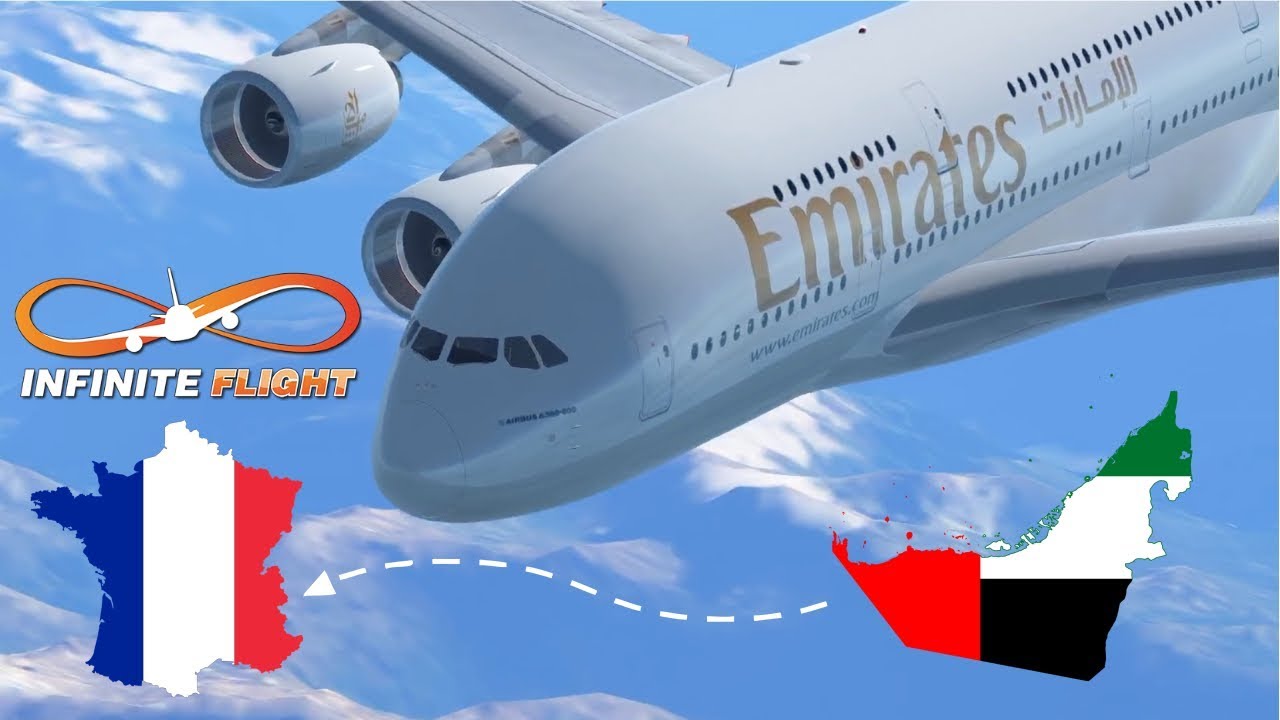 Infinite Flight GLOBAL: Dubai (DXB/OMDB) To Paris (CDG/LFPG) | Emirates | Airbus A380 | TIMELAPSE