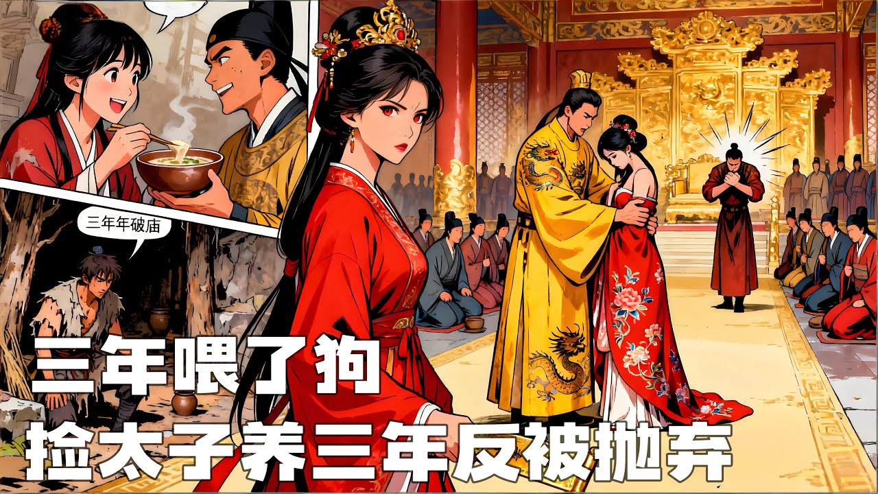 爆点🔥养了三年的小乞丐竟是太子爷，他上位后翻脸不认人，我转身接下和亲诏，让他后宫三千也守着回忆熬白头！ #漫画解说 #小说 #小说推文