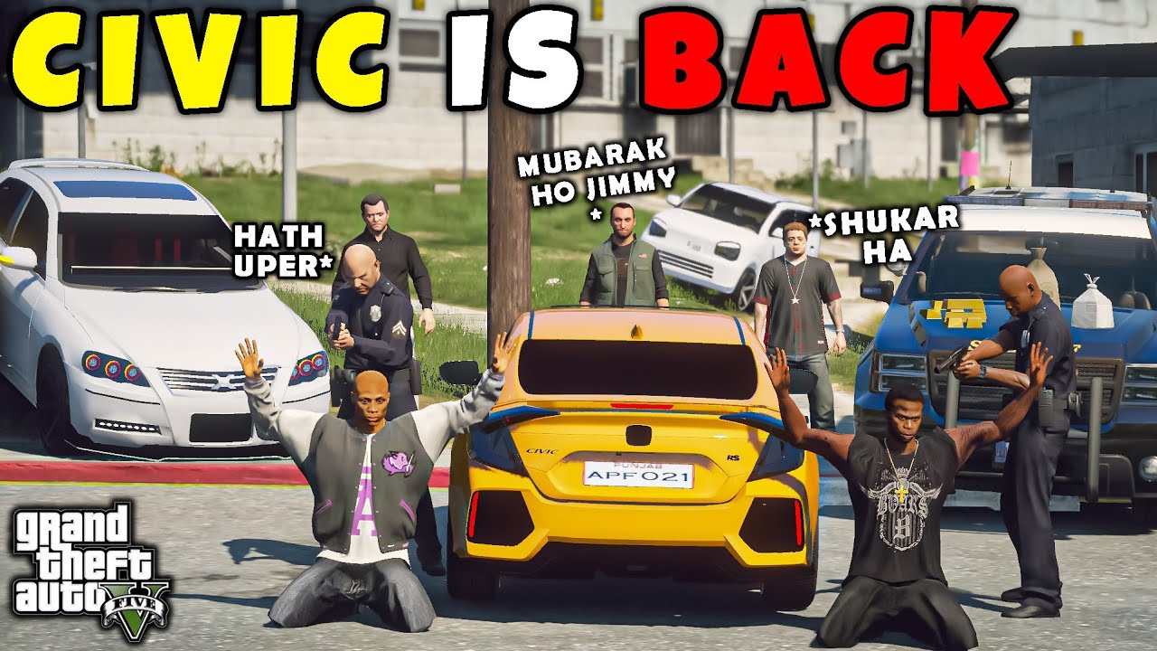 JIMMY'S CIVIC IS BACK | GTA 5 | Real Life Mods #191 | URDU |