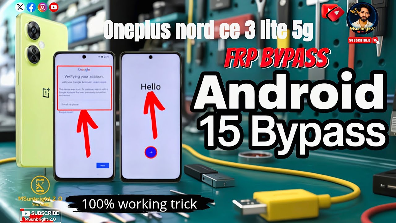 OnePlus Nord CE3 Lite 5G FRP Bypass — Android 15 (100% Working!)