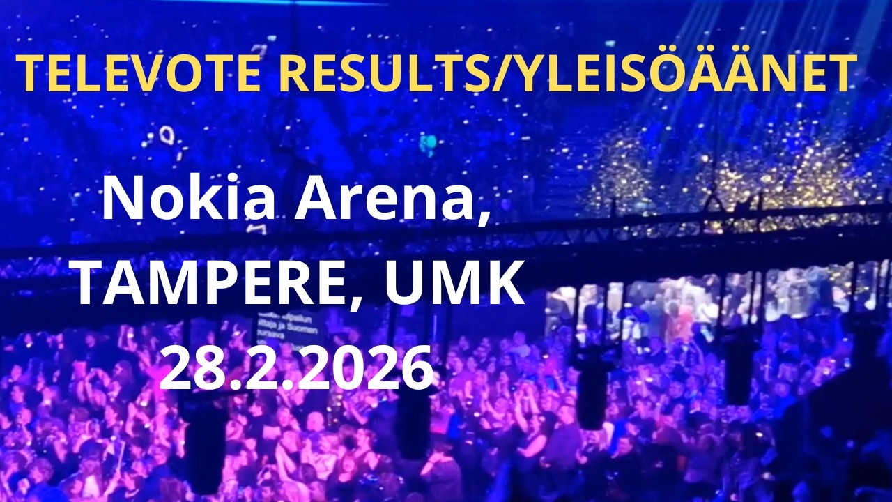 Televote Results/Yleisöäänet UMK 2026 (Live @Nokia Arena, Tampere 28.2.2026)