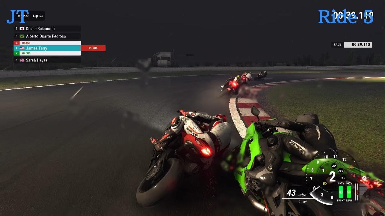 RIDE 5-PS5-Autopolis International Circuit Race #2-JT In Rainy Night Race On MV Agusta F3 800 RR