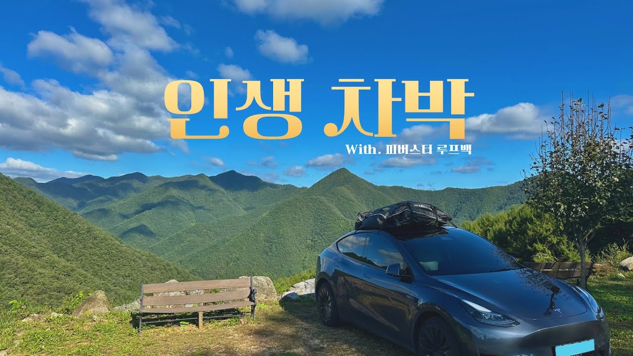 ⛺ 단돈 6,000원?! 강원도 최고의 뷰! 테슬라 모델Y로 차박 캠핑 with. 피버스터 루프백 ⛺