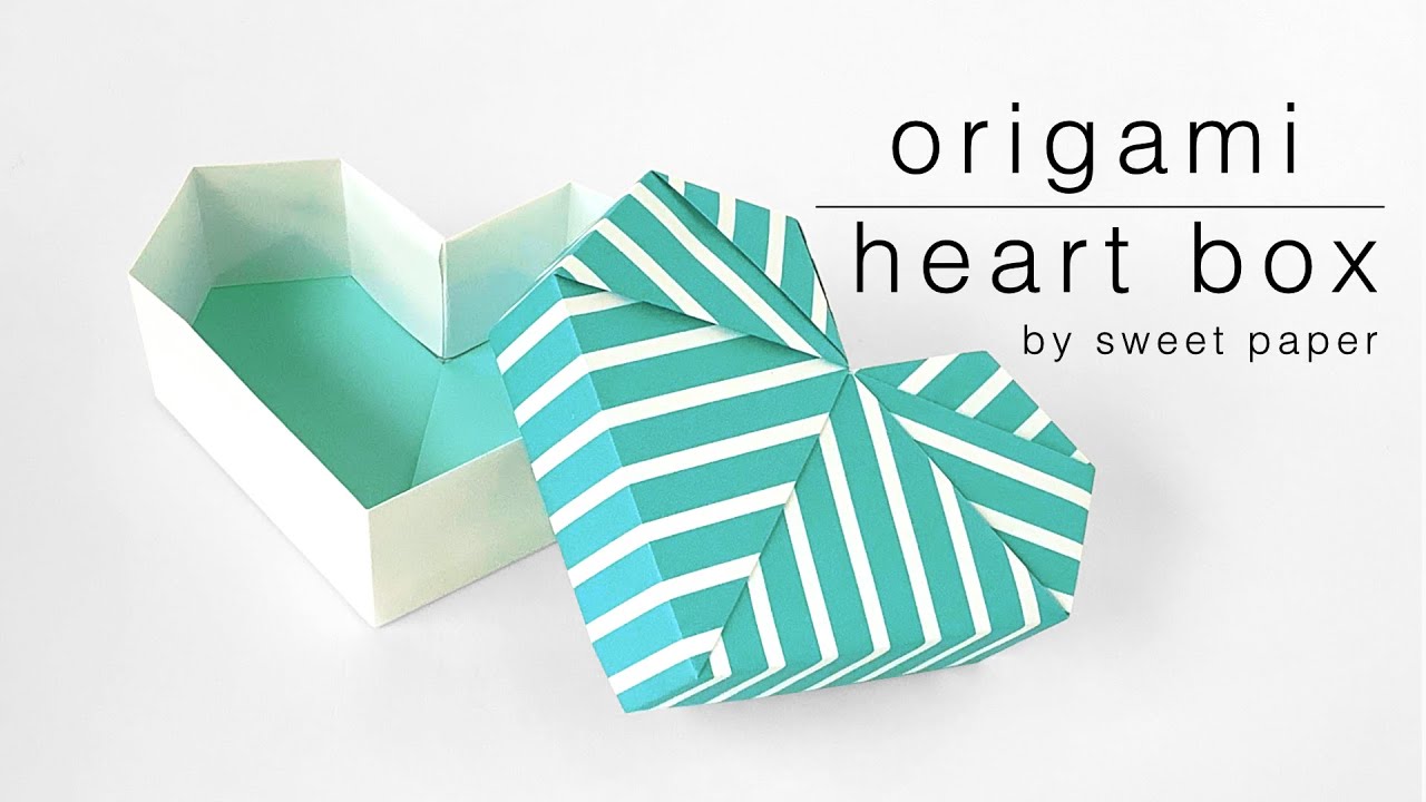 折り紙ハートボックス💙Origami Heart Box
