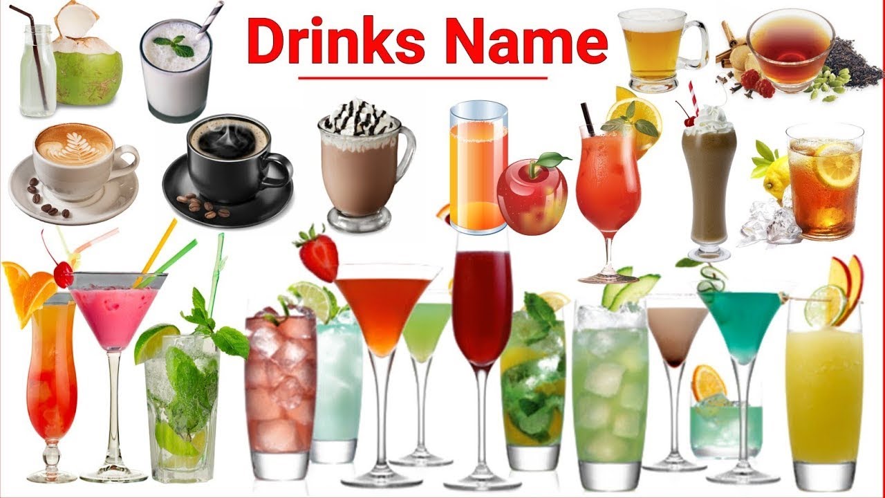 Drinks name | Drinks Vocabulary | Drinks name in Hindi & English| Different Drink Names|Word Meaning