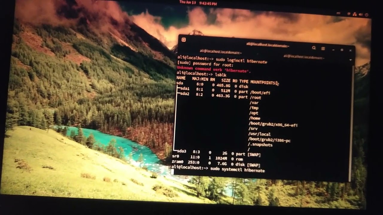 Hibernate on Linux (openSUSE tw here) and probably other systemd based distros
