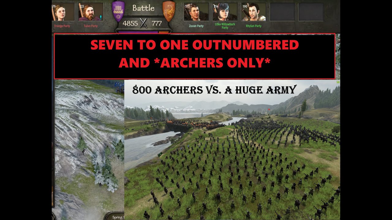 Can 800 Elite Archers Only in Bannerlord stop an Army almost FIVE Thousand?! Volume VIII