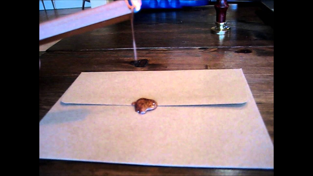 Using a Wicked Sealing Wax Stick with a Wax Seal Stamp