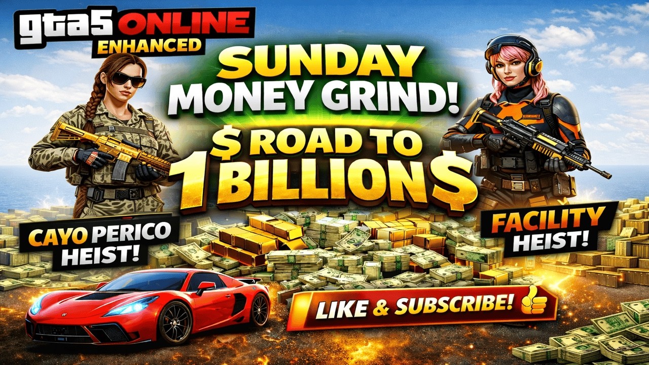 SUNDAY MONEY GRIND LIVE 💰 | Cayo Perico + Facility Heist | Road to 1 BILLION GTA$ 🚀