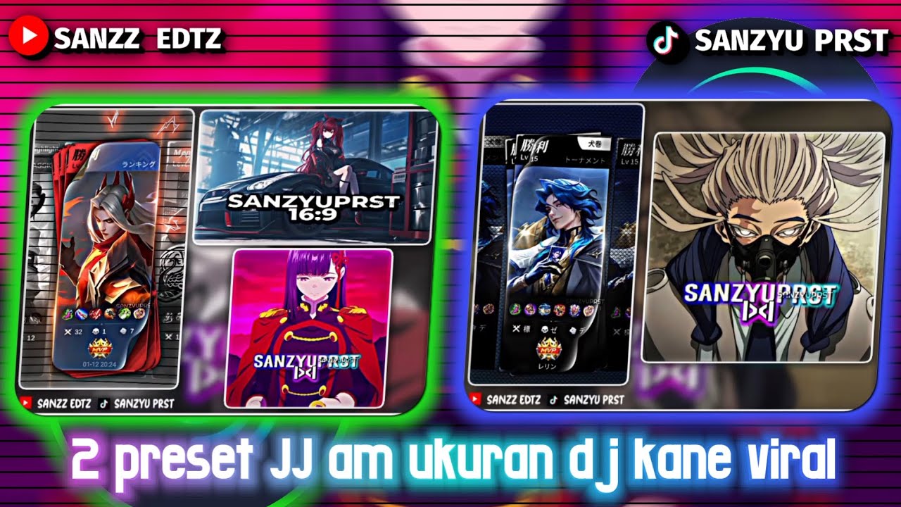 🔥2 preset JJ am 3 dan 2 ukuran Kane ||☕dj pokemon listrik ||☕dj sesak jantung 