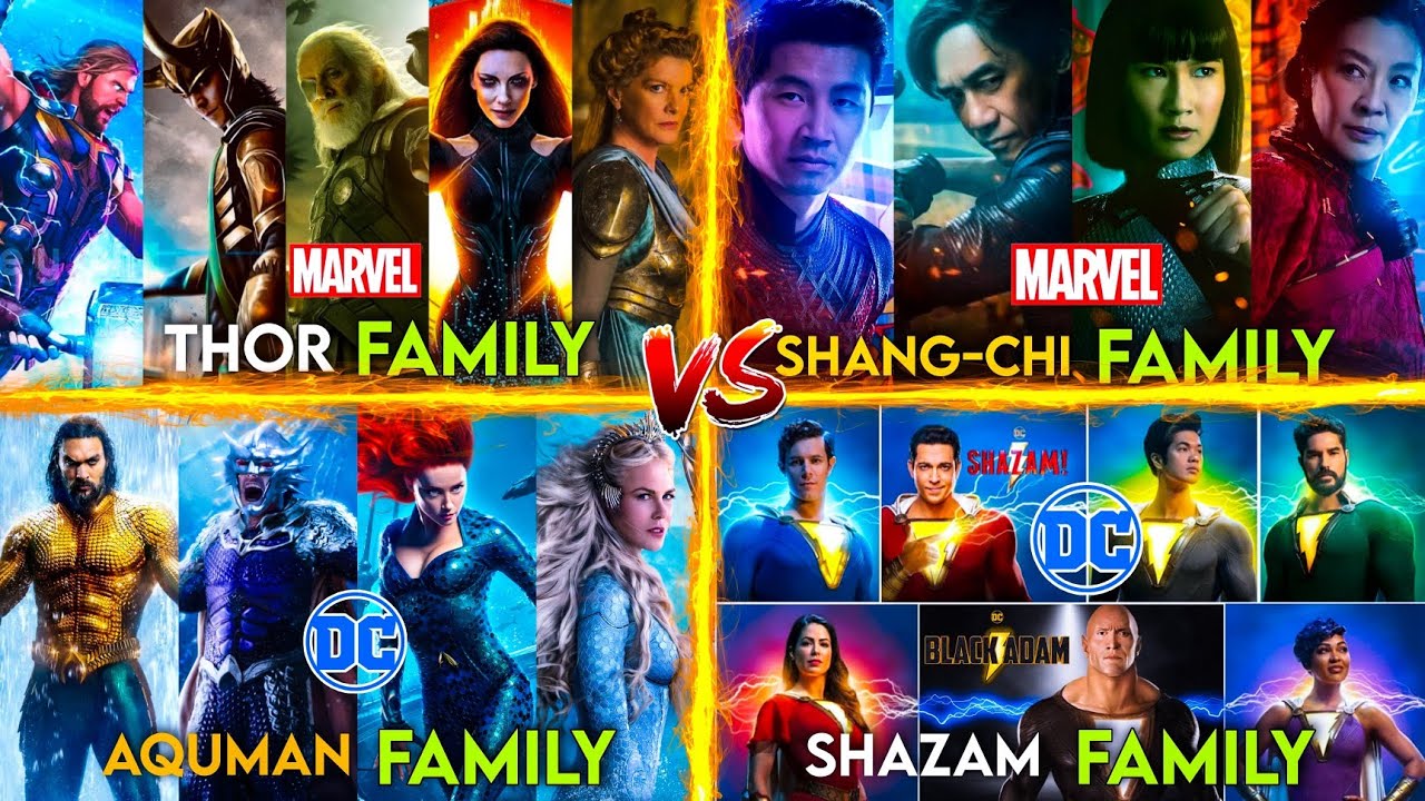 Thor Family Vs Shazam Family Vs Aquaman Family Vs Shang-Chi Family / Marvel Vs DC / In Hindi