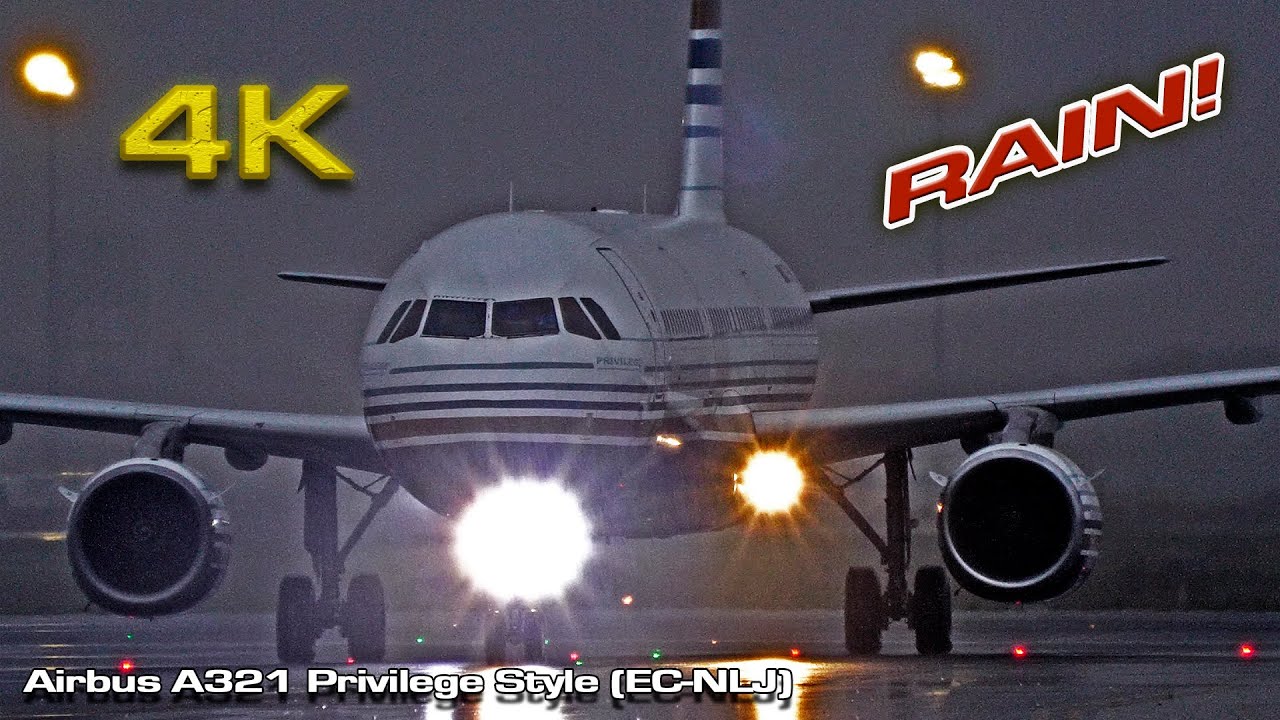 Airbus A321 Privilege Style (EC-NLJ) Rain!