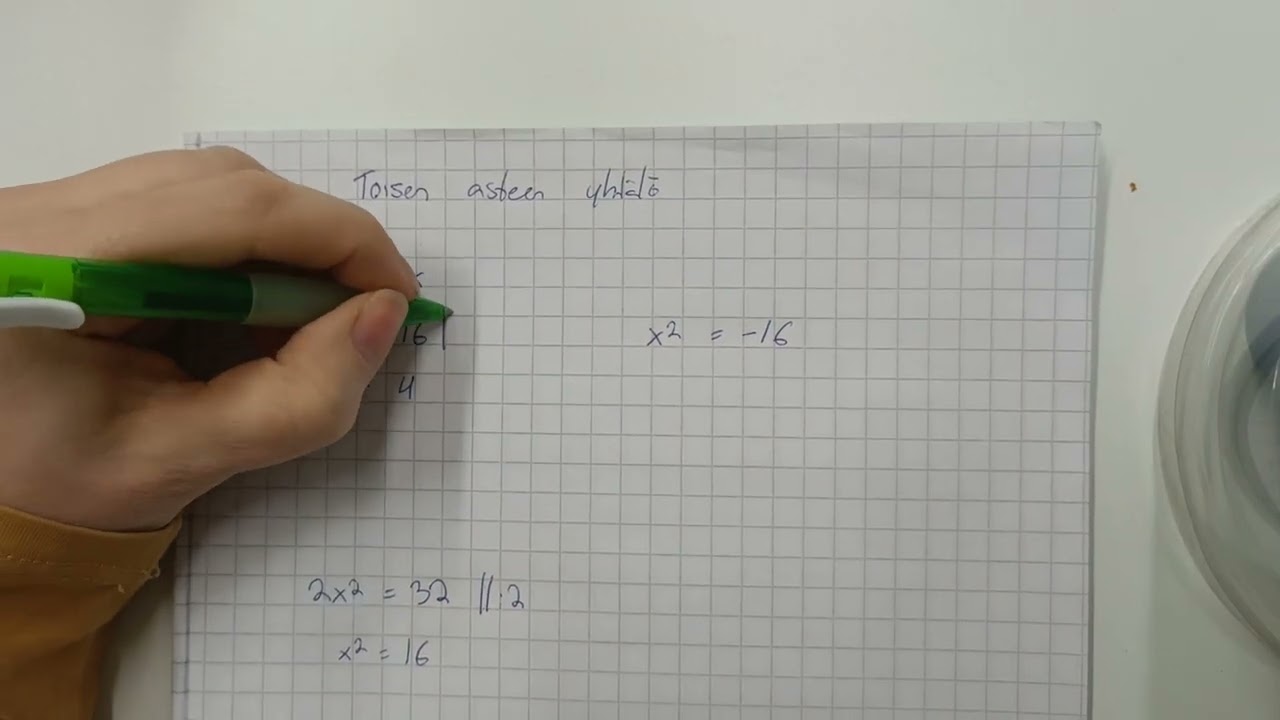 Toisen asteen yhtälö