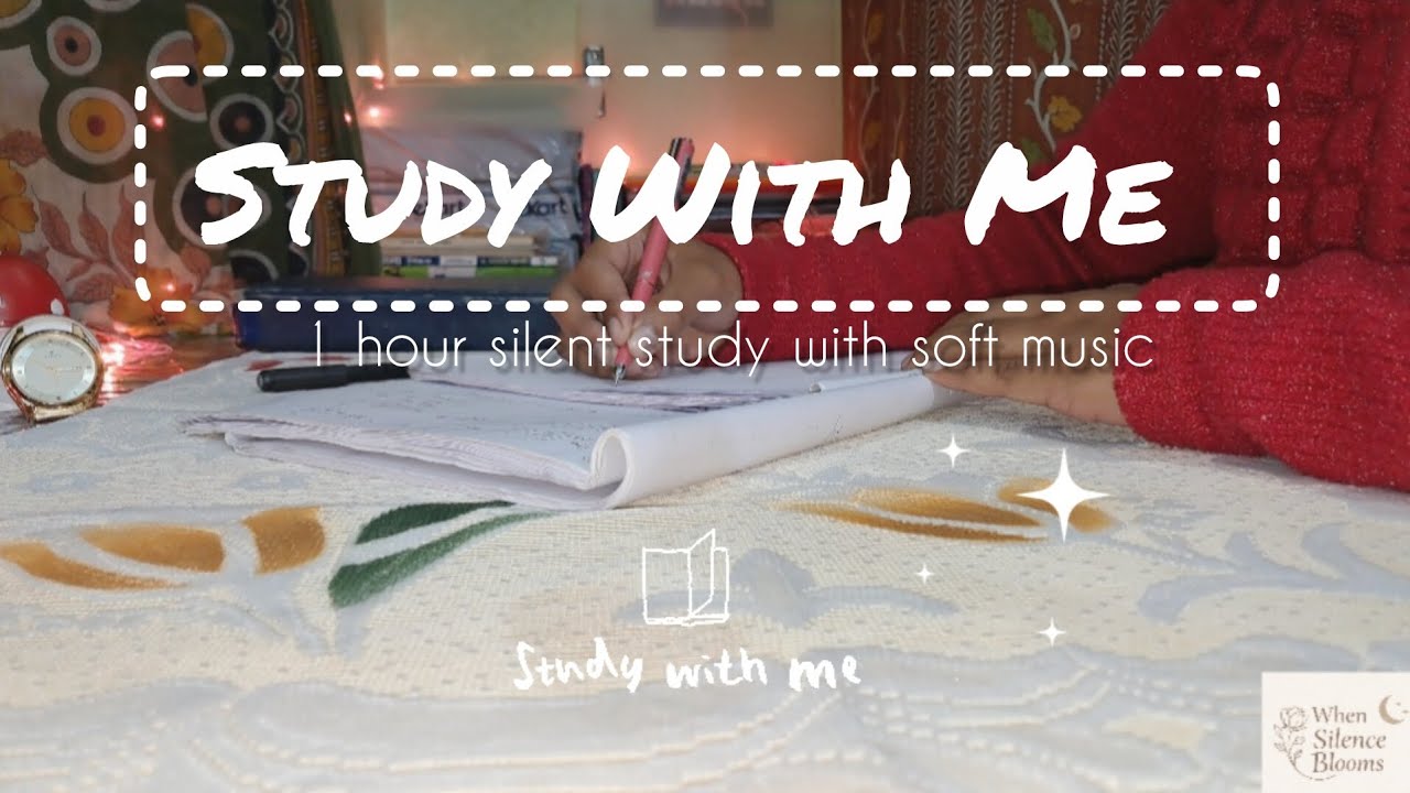 1 Hour Study With Me📚 | Calm Focus Session | Aesthetic 🌸
