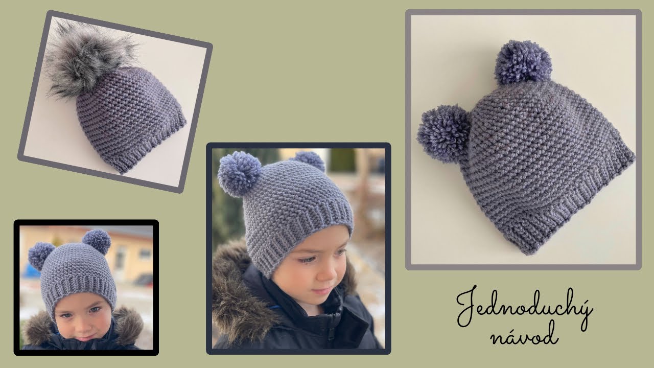 Háčkovaná zimní čepice KROK za KROKEM/Návod i pro začátečníky