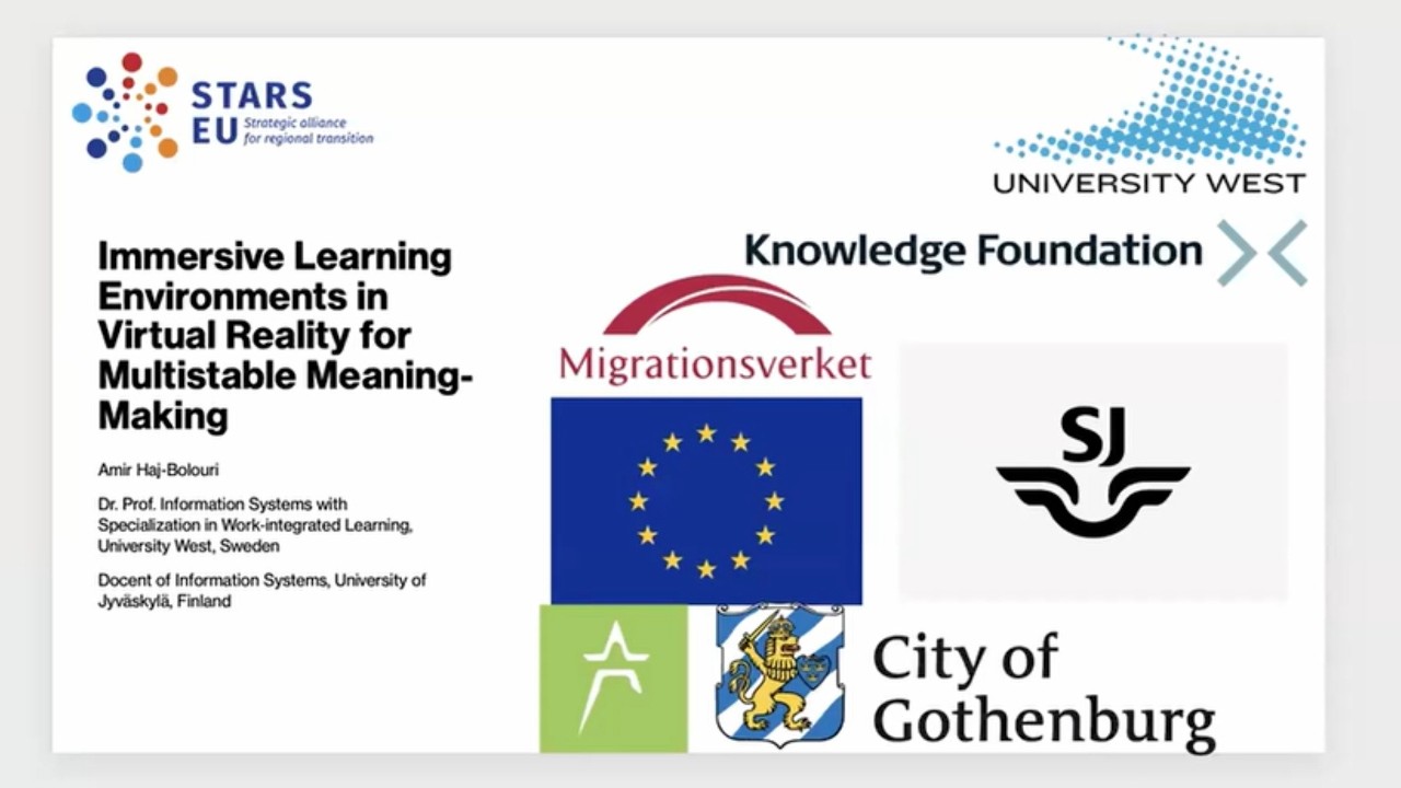 STARS Talk:  Amir Haj-Bolouri. Immersive Learning Environments