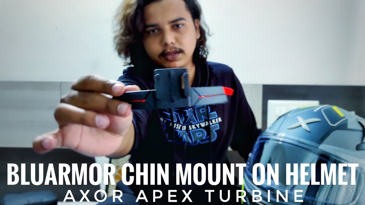 Bluarmor Helmet Chin Mount Installation On Axor Helmet | New Motovlogging Setup #bluarmorchinmount