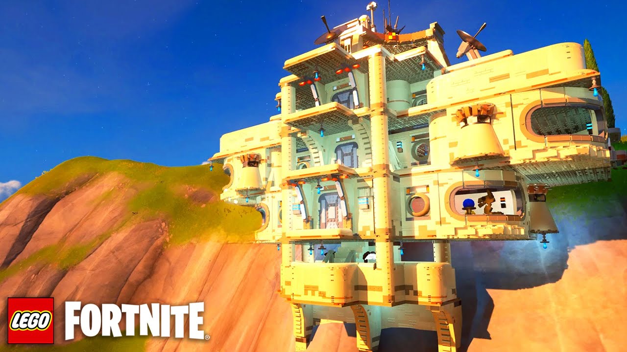 LEGO Fortnite Tutorial: How to build a BASE on a CLIFF - Star Wars Set | Step by step