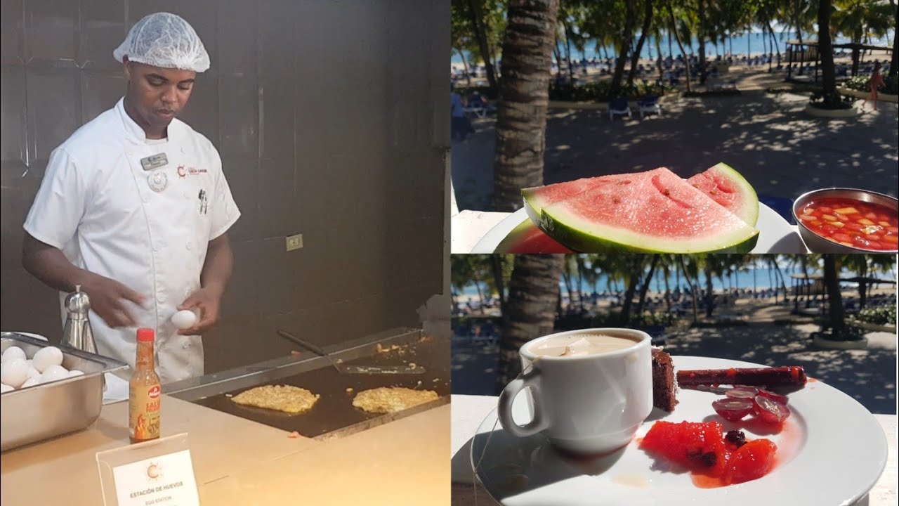 Завтрак в отеле Coral COSTA CARIBE.  Доминикана зимой.