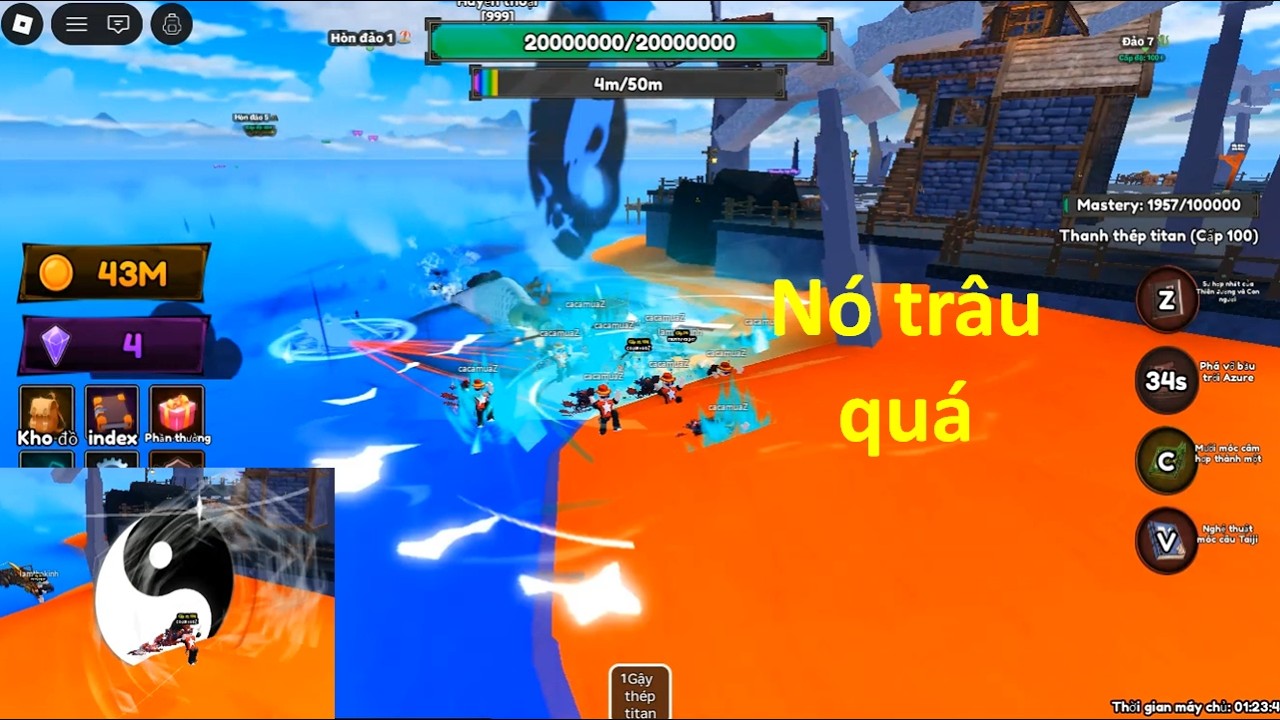 Titan Fishing - Câu cá vạn cân. Tôi săn boss băng V2 máu trâu | Cacamua #roblox #gameplay