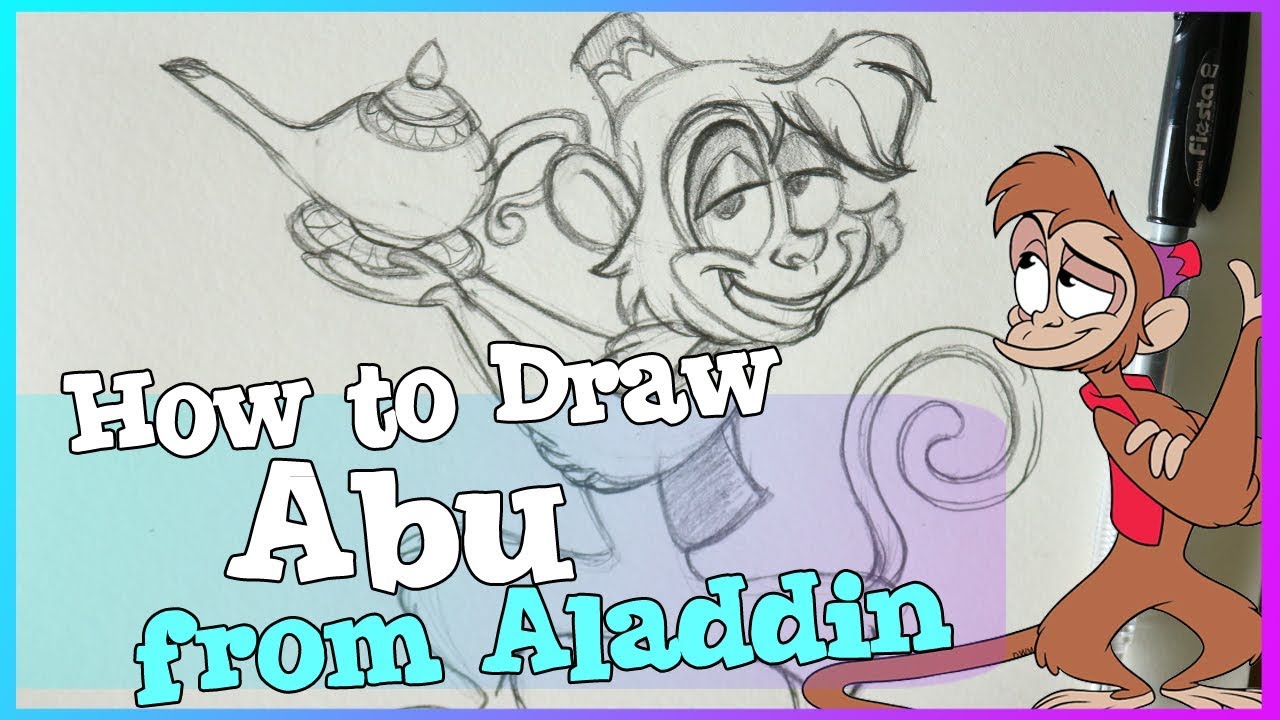 How to Draw ABU from Disney's ALADDIN